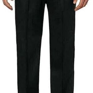 Savane Men’s Deep Dye Dress Pants Black 36W x 34L